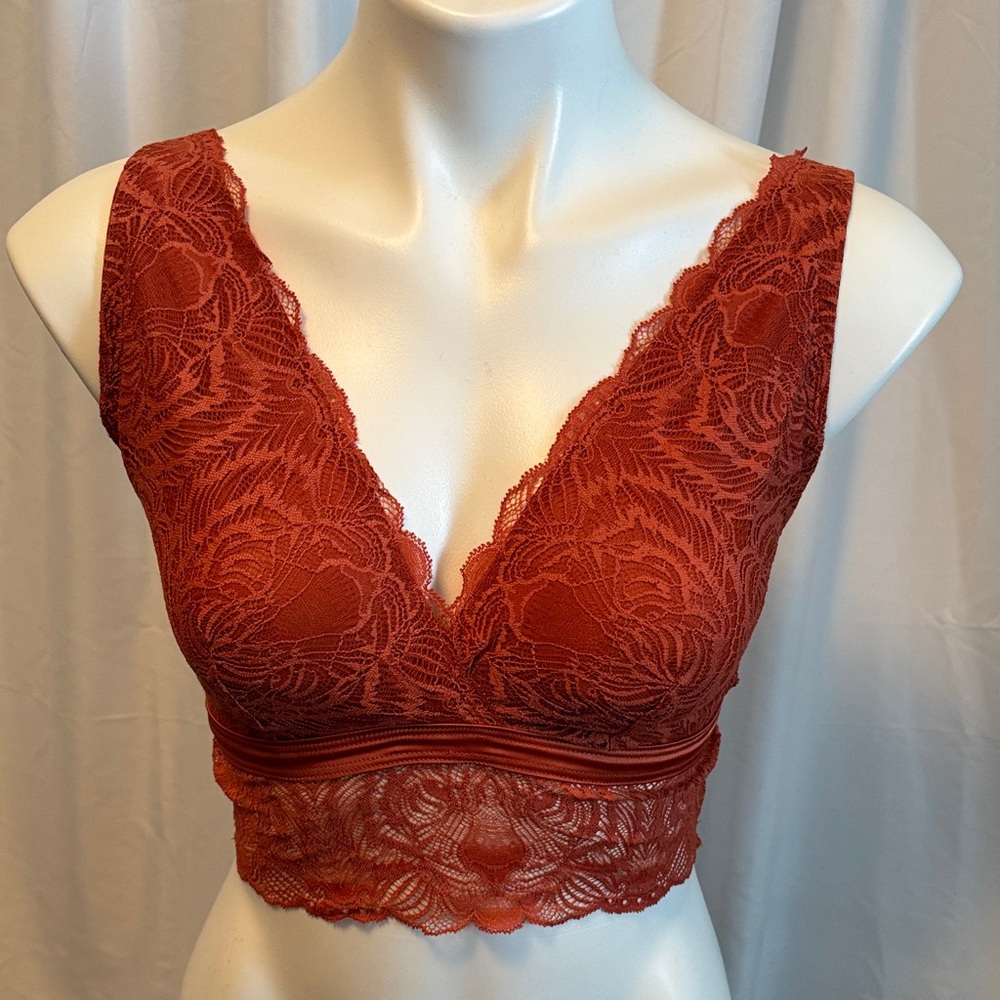 Cosabella Lace Bralette in Deep Rust